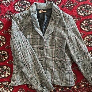 Forever 21 Pink/Black Plaid Blazer